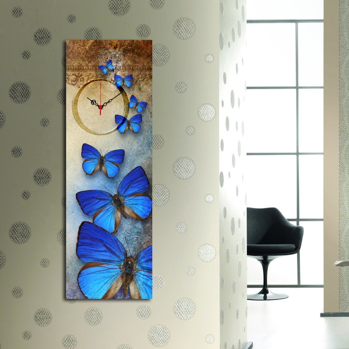 Wallity Reloj de Pared de Lienzo Decorativo 3090CS-45 Multicolor